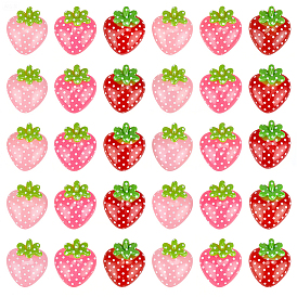 60 шт 3 цвета прозрачные кабошоны из смолы, клубника