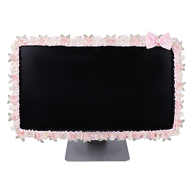 1 Housse de cadre d'ordinateur en dentelle polyester (pièce), bowknot