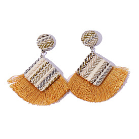 European and American Fashion Fringed Earrings for Women - Autumn/Winter Pendant Earrings.