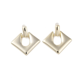 Brass Pendants Stud Earrings, Rhombus