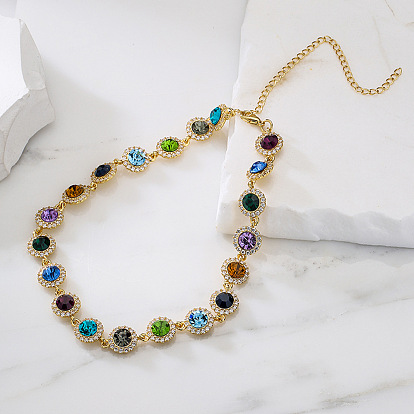 18K Gold Plated Zirconia Necklace & Bracelet Set - Elegant and Unique Women's Jewelry