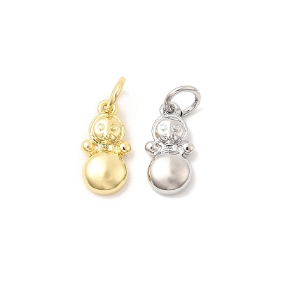 Латунные подвески, прелести снеговика, без кадмия и без свинца, стойки покрытие, долговечный