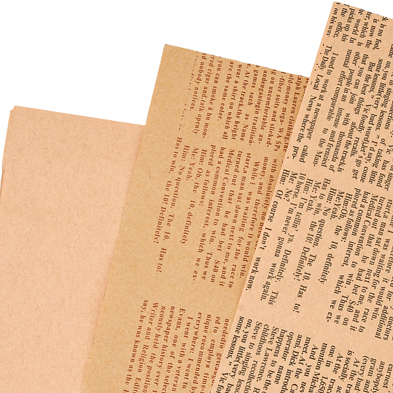 20 шт. 3 стили крафт-бумага подарочная упаковочная бумага, прямоугольные