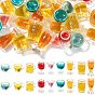 45Pcs 9 Styles Wine Transparent Resin Cabochons, DIY for Phone Case & Earrings & Keychains Accessories
