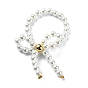 Bowknot Shape Shell Pearl Beaded Finger Rings for Woman