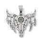 201 подвески из нержавеющей стали, голова коровы с подвеской в виде пера, лазерная резка, анти-тускнение
