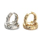 Brass Micro Pave Cubic Zirconia Huggie Hoop Earrings, Ring, Black