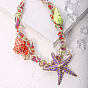 Beach Vacation Style Alloy Starfish Seashell Necklace Ocean Life Collarbone Chain