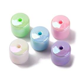 UV Plating Opaque Acrylic Beads, Column