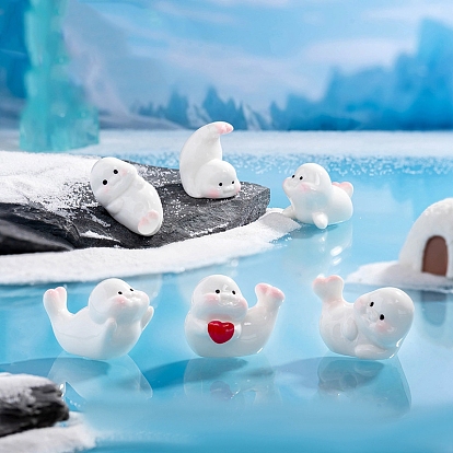 Миниатюрные украшения из смолы в виде морского льва, для садовых кукольных домиков