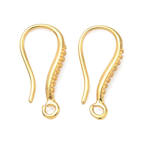 Латунные крючки для сережек, долговечный, без свинца и без кадмия, стойки покрытие, с петлей