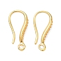 Латунные крючки для сережек, долговечный, без свинца и без кадмия, стойки покрытие, с петлей