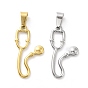 304 Stainless Steel Pendants, Long-Lasting Plated, Echometer
