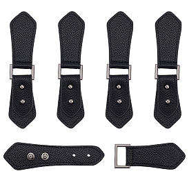 PU искусственная кожа пришить пряжки, закрытие вкладок, застежки на плаще, с фурнитурой из цинкового сплава