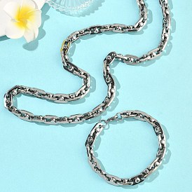 201 Цепочки и браслеты из нержавеющей стали, овальные