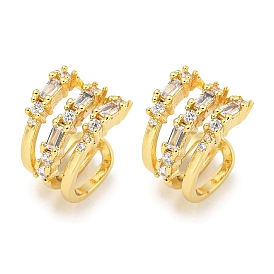 Серьги-манжеты из циркония, многослойный