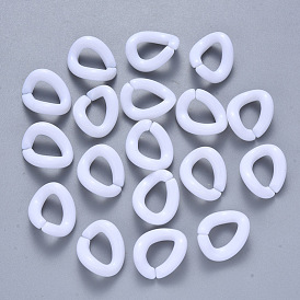 Opaque Acrylic Linking Rings, Quick Link Connectors, For Jewelry Curb Chains Making, Twist