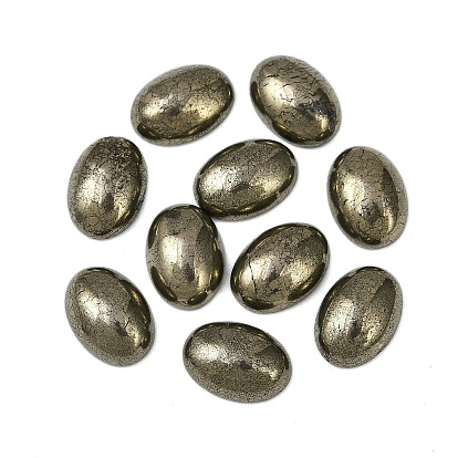 Овальные естественно пирит кабошоны