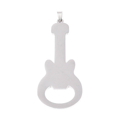 201 из нержавеющей стали большие кулоны, гитар, лазерная резка
