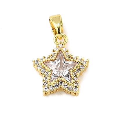 Латунные микро проложить кубического циркония прелести, звезда