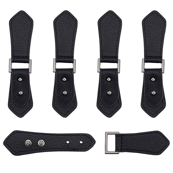 PU искусственная кожа пришить пряжки, закрытие вкладок, застежки на плаще, с фурнитурой из цинкового сплава