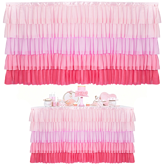 Шифоновая скатерть, аксессуары для украшения праздничного стола