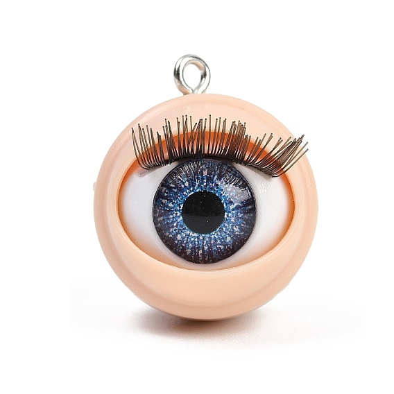 Пластиковые подвески, очаровывать глаз, с платиново-железными петлями