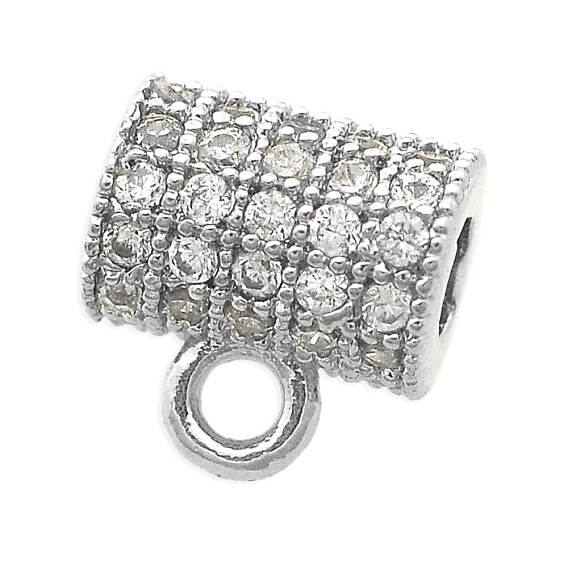 Латунные поручни из прозрачного кубического циркония с микропаве, петля под залог, без кадмия, без никеля и без свинца, колонка