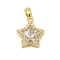 Латунные микро проложить кубического циркония прелести, звезда