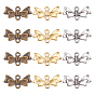 Tibetan Style Alloy Links Connectors, Lead Free and Cadmium Free, Bowknot