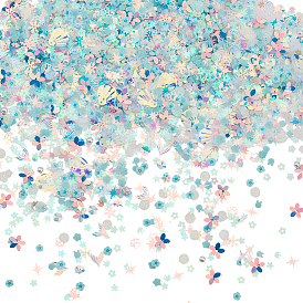 100g светящиеся лазерные ПЭТ пластиковые блестки для ногтей, ногтей декоративные аксессуары, разнообразные