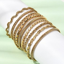 304 Stainless Steel Chain Bracelets for Women, Ion Plating(IP), Long-Lasting Plated