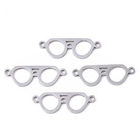 201 Stainless Steel Links Connectors, Laser Cut, Glasses