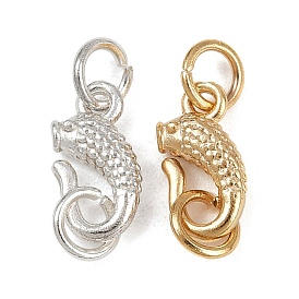 Латуни крюка и S-крючок застежки, без кадмия и без свинца, рыба, с целью перехода в кольце