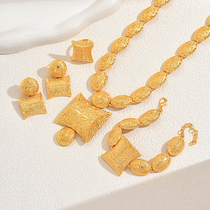 Элегантные прямоугольные, овальные и круглые браслеты, серьги, ожерелья и кольца из сплава в ближневосточном стиле для свадеб