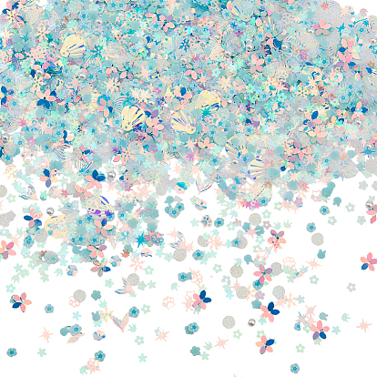 100g светящиеся лазерные ПЭТ пластиковые блестки для ногтей, ногтей декоративные аксессуары, разнообразные