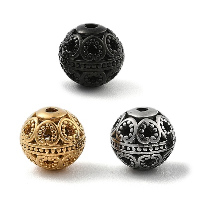 304 из нержавеющей стали бусы, круглые, ионное покрытие (ip)