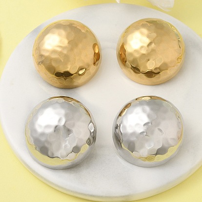 Ионное покрытие (ip) 304 полукруглые серьги-гвоздики из нержавеющей стали для женщин