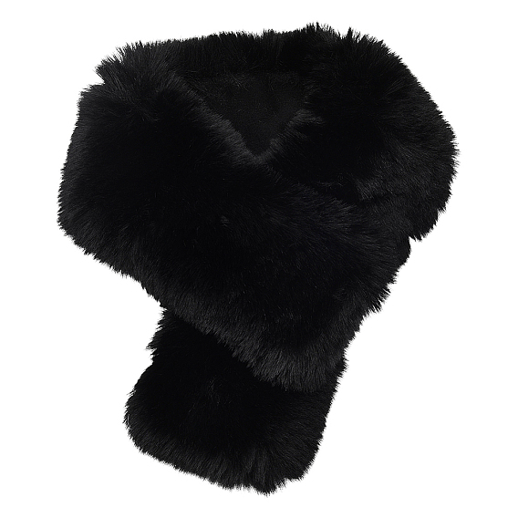 Шарф из искусственного меха лисы, женский съемный плюшевый теплый толстый шарф-воротник