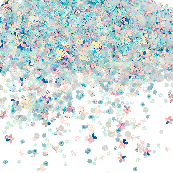 100g светящиеся лазерные ПЭТ пластиковые блестки для ногтей, ногтей декоративные аксессуары, разнообразные