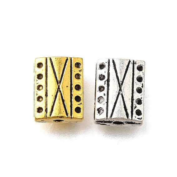 Сплавочные овальные бусины тибетского стиля , без кадмия и без свинца, прямоугольные