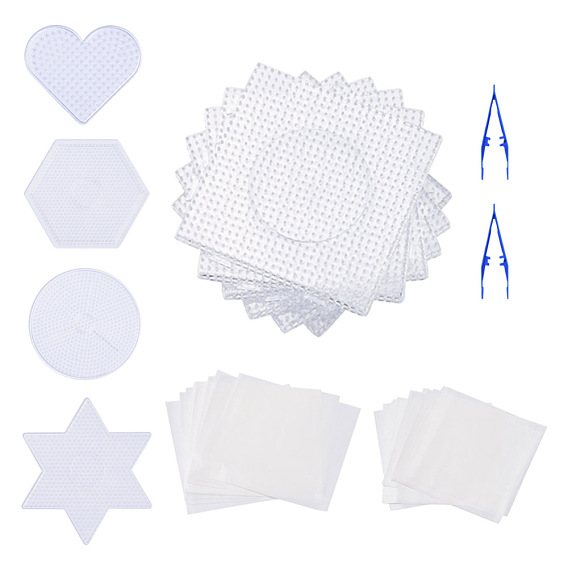 Abc пластиковые плетеные плиты, используемые для 5x5 мм diy плавких шариков, с гладильной бумагой и пластиковым пинцетом для плавких вставок, разнообразные