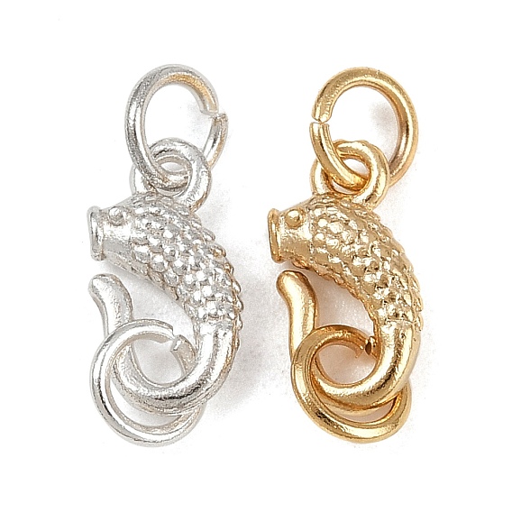 Латуни крюка и S-крючок застежки, без кадмия и без свинца, рыба, с целью перехода в кольце