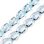 Perles en verre electroplate, facette, pierre