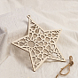 Wooden Star/Moon/Lantern Pendant Decorations, Hemp Rope Home Wall Hanging Ornament