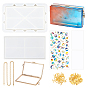 DIY Epoxy Resin Crafts, Including Iron Bag Frame, Silicone Molds, PVC Mat, 3D Self-Adhesive Stickers, Iron Chains and Zinc Alloy Cabochons