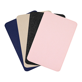 4Pcs 4 Colors Wool Felt Bag Bottoms for Bag Making, Rectangle