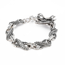 Men's Alloy Chain Bracelets, Dragon