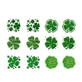 Saint Patrick's Day PVC Adhesive Stickers, Waterproof Decals for Face Decor, Shamrock