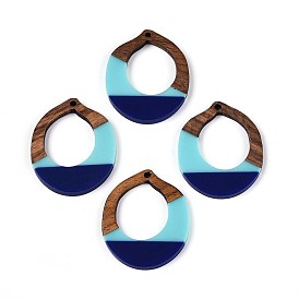 Подвески из смолы и ореха, самородки